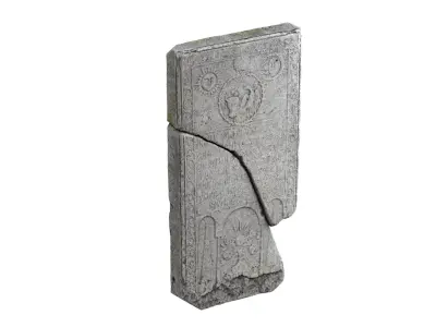 Ancient Medieval Writing Relief 3D model