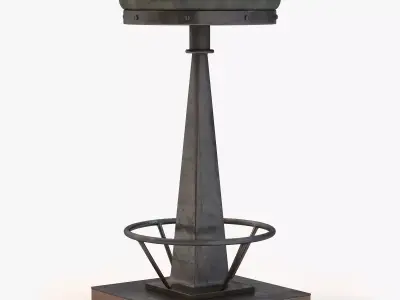 Flint Vintage Bar Stool 3D model