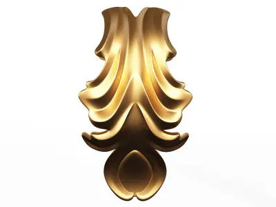 Leave Ornament Plaster Molding Decoration CNC 2 Low-poly 3D model