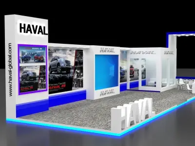 3d Car Exhibiton stall 3D model