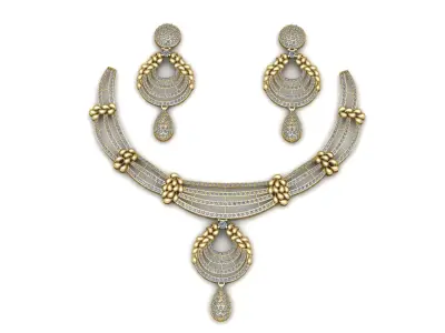 Luxury Wedding Diamond Necklace 3d Printable Model 3D print model