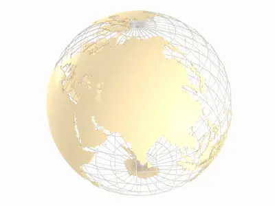 Globe News Skeleton Beeswax Color 3D model