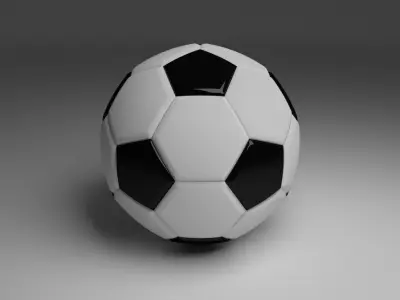 High Quality Classic Football Low-poly 3D model