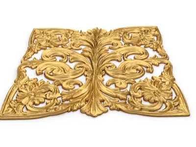 Classic decor ornament carved 46 3D model