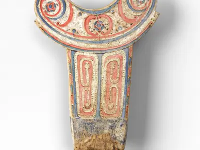 Vintage Wood Splash Board from Papua New Guinea 3D model