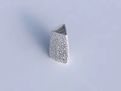 Vase triangle with dense organic lattice 3 3D print model