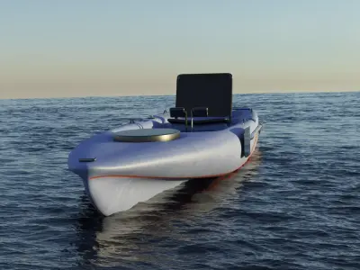 Kayak 3D model hovercraft Low-poly 3D model