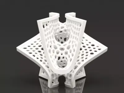 Voronoi Batwing Decor 3D print model
