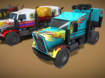 Monster Truck Container Low-poly 3D model