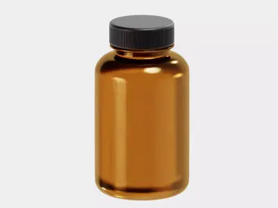Medicine Bottle Low-poly 3D model