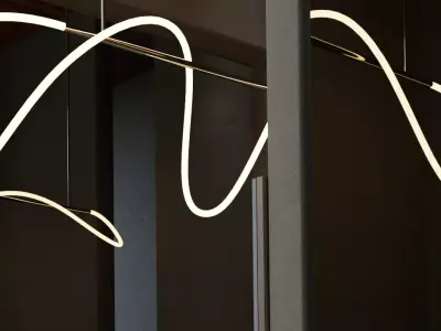 Hanging Lamp with flexible style Free 3D model