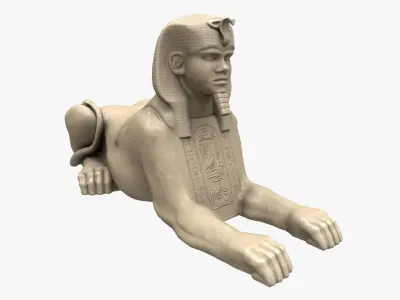 Sphinx Statue Low-poly 3D model