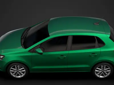 Volkswagen Polo TSI 5d Typ6C 2017 3D model