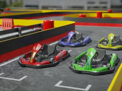 Gokart Track RT Low-poly 3D model