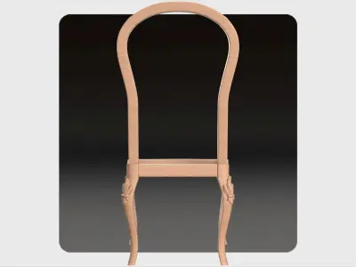 Woodcarving chair for CNC 07 3D model