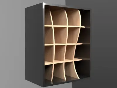Parametric Shelves and Storage System Interlocking 3D model