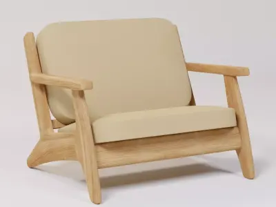 Reclining Kids Chair 60x50x47 Low-poly 3D model