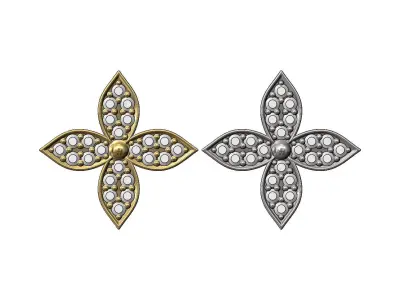 Diamond Star Blossom pendant and ornament 3D print model