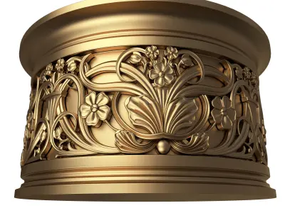 Carved Capital 01203 Low-poly 3D model