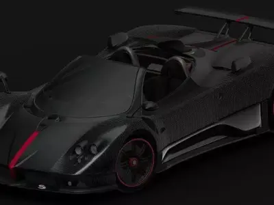 Pagani Zonda  Carbon Fiber Version 3D model