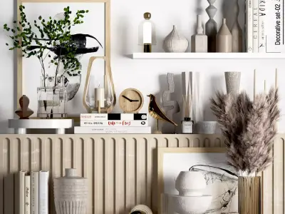 Decorative Set 02 3D model 12