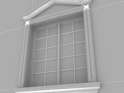 Window Frame 08 Low-poly 3D model