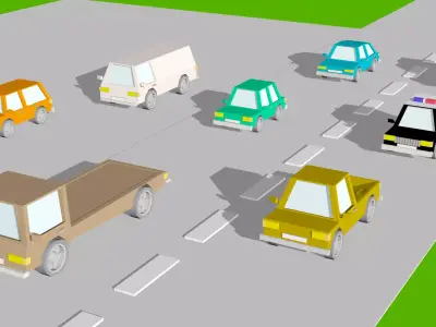Car Pack Low Poly Low-poly 3D model