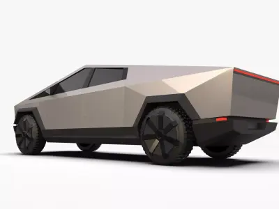 CYBERTRUCK  TESLA  Low-poly 3D model