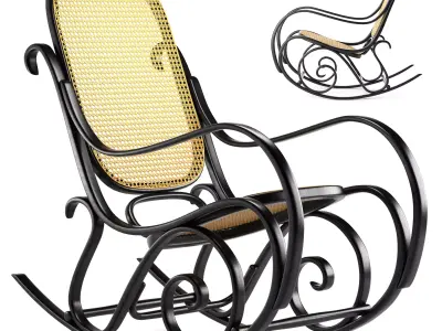 Vintage Rocking Armchair 3D model