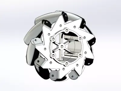 Printable  Mecanum Wheel For mecanum robot Mecanum Wheels 3D print model