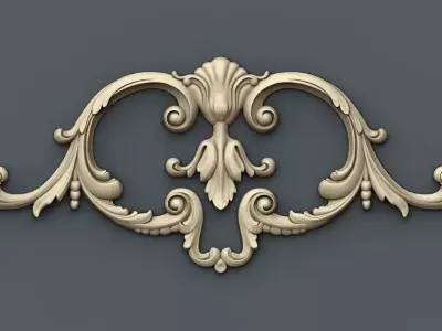 Decor 2 ornate scroll 3D print model