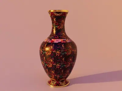 Medieval Flower Vase 2 Low-poly 3D model