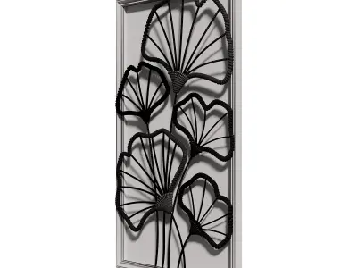 Macrame Ginkgo Hanging Wall Design 3D model