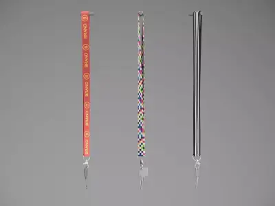 Key with Keychain - hanging 3D model