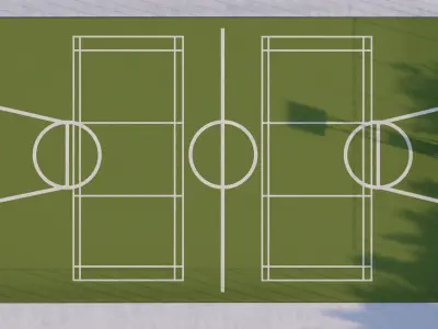 Basket ball court 3D model