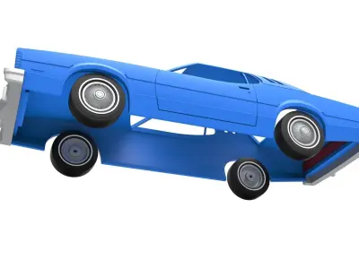 Shell and wheels Torino Elite 1974 Scale 1 to 25 3D print model