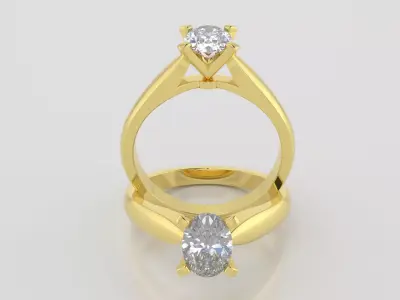 Oval 0-75-CT Quarter Round Profile Shank Width 2-40mm 3D print model