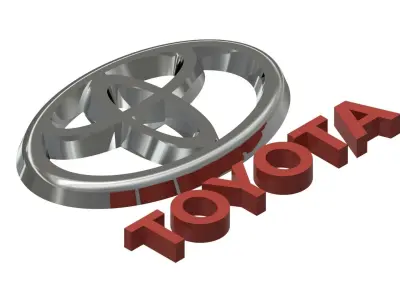 3D Toyota Emblem 3D model