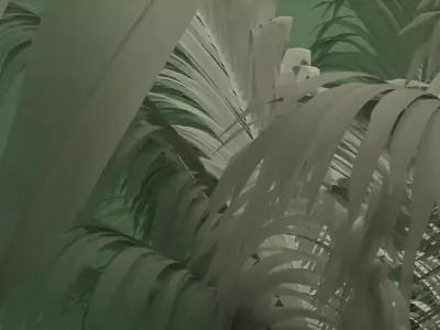 Garden Indoor - Game Ready 3D Model Low-poly 3D model