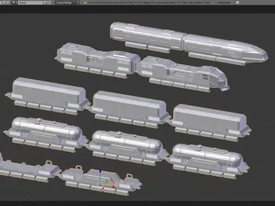 Maglev train low-poly 3D model Free low-poly 3D model