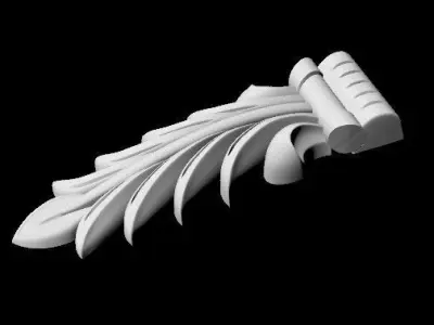 Central decor ornament for furniture 3D model 501