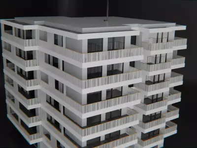 Free Blender Modern Villa White Free 3D model