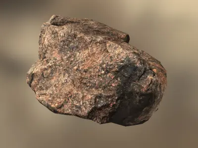 Granite stone 02 Free low-poly 3D model