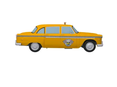New York Retro Taxi Cab 3D model