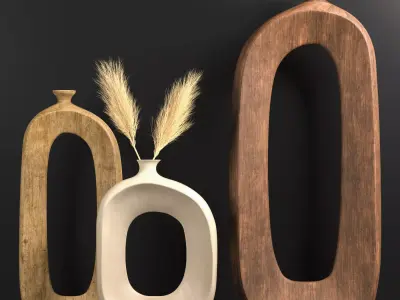 Decorative Vase Set 3D model