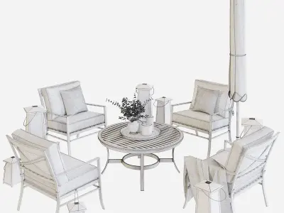 Crate and Barrel Regent Lounge Set 3D model