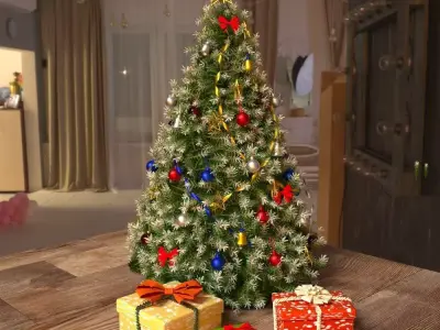 Christmas tree Low-poly 3D model