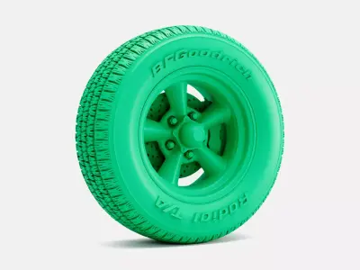15x8 Torq Thrust D Wheel BFGoodrich Radial Tire 3D print model