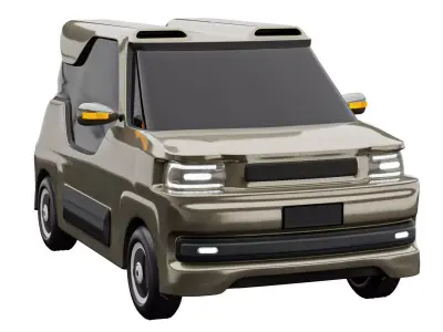 Alveus Mini Electric Vehicle Car Concept 3D model