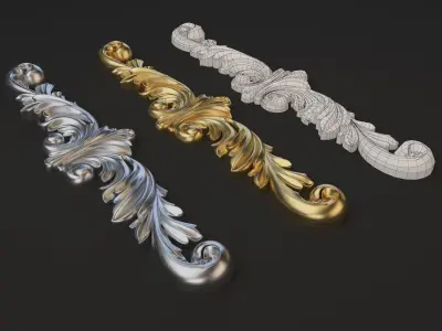 Corona decor for cnc Low-poly 3D model